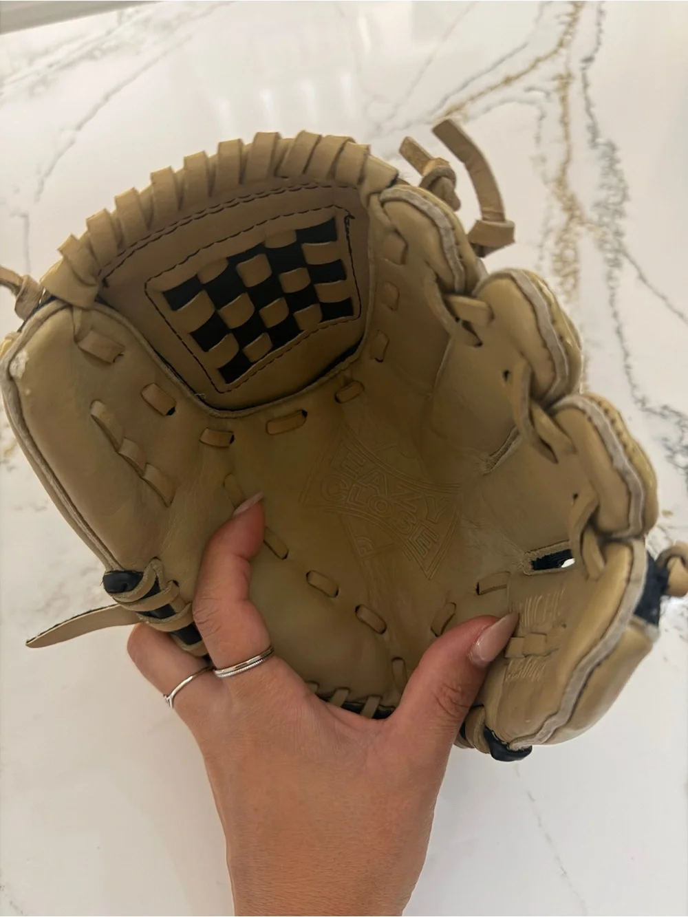 adidas Kids Mittens - Tan and Black